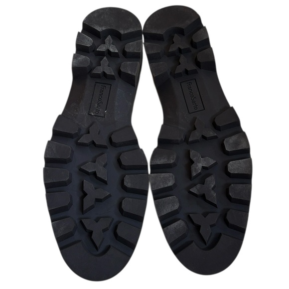 EUC Franco Sarto Leather Balin Lug Sole Wide Calf Knee High Boots Tan Size 11 - Picture 10 of 11